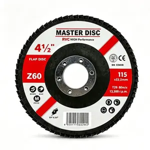 3PCS 4.5 Inch 60 Grit Flap Discs Set, T29 Z60 115x22.2mm Angle Grinder Sanding Wheels, High Performance Abrasive Grinding Discs for Metal, Stainless Steel