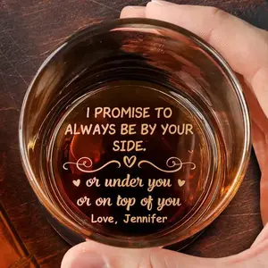 I Promise To Always Be By Your Side Ver 3 Personalized Whiskey Glass Funny Spooky Drinkware, Gifts for couples, Home Decor & Gifts, Funny Gift For Men And Women, Halloween