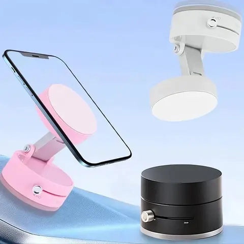 Magnetic Phone Holder, Magnetic Vacuum Suction Phone Holder, Smartphone Stand, Phone Accessories for Home Office, Phone Not Included, Mount