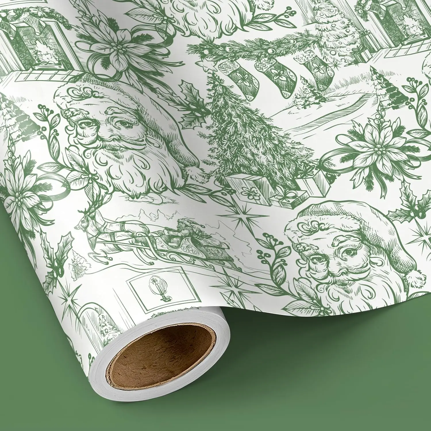 Green & White Santa