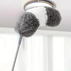 Retractable Duster with Handle, 1 Count Retractable Duster, Household Cleaning Tool for Living Room, Bedroom, Bathroom, Kitchen, Perfect for Ceiling Fans, Furniture, Car Cleaning, Extendable