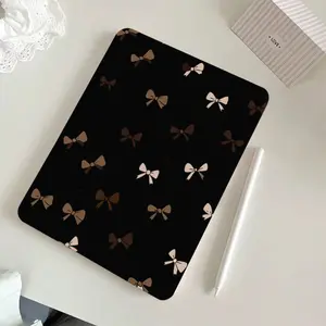 Premium bow design tri-fold iPad case with pencil slot, stand and auto sleep/wake function. Compatible with iPad mini 3/4/5/6/7, iPad Air 1/2/3, iPad Pro series, Galaxy Tab S6/S7/S8/S9/S10, A7/A8/A9. Perfect gift choice for festivals., Covers, Accessories