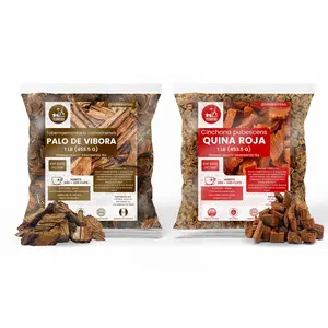 Yerbero - Paquete de 2 piezas - Palo De Víbora 1LB (15.98 oz) + Quina Roja 1LB (15.98 oz) | Duo Tes Herbales De Árbol De La Víbora y corteza de Cinchona Roja Roja | 2 bolsas Duo Quina Roja Bark & Raiz