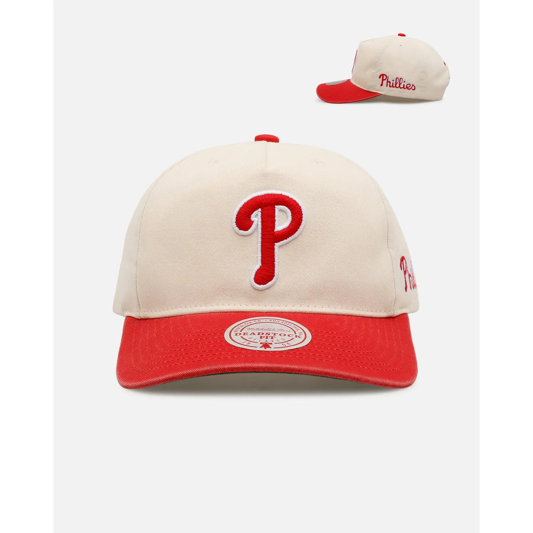 Mitchell & Ness Philadelphia Phillies 'Washed Cotton' Deadstock Snapback Off White