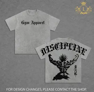 "Discipline" Motivation Gym T-Shirt - Hoodie, Workout Washed Tee, Men's Sport Outfit, Gym Men's Washed T-shirt, Muscle Training Tank Top
