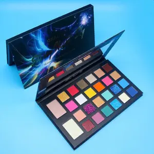 OKALAN Starry Night Sky 26 Color Eye Shadow and Highlight Palette Matte Mettalic Satin Glitter