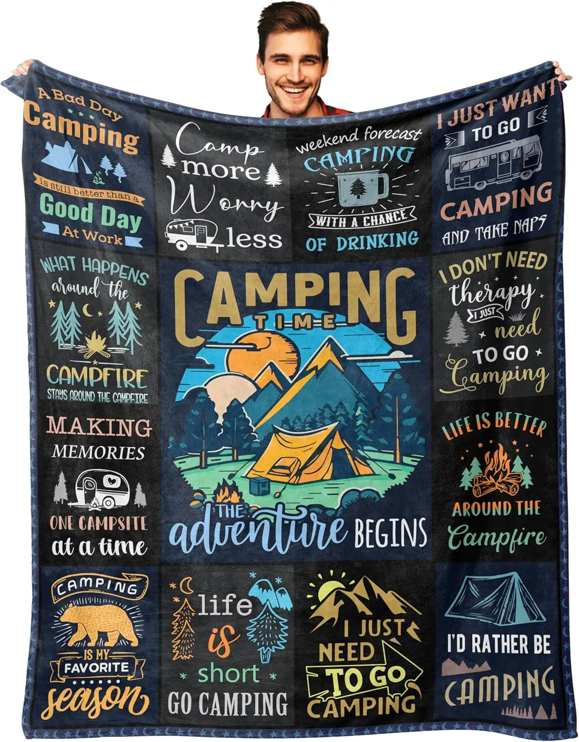 Camping Gifts, Cool Camping Gifts, Camping Gifts for Men/Women/Couples, Camper Gifts, Camping Essentials, Camping Accessories, Rv Gifts, Best Gifts for Rv Owners, Camping Blanket