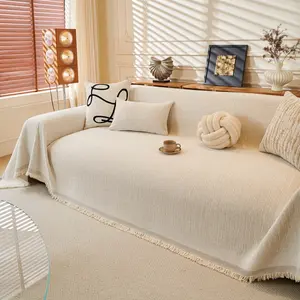 Four-Season Universal Fleece Sofa Cover, Pet-Friendly Non-Slip Soft Sofa Protector, Dustproof for L-Shaped & 1-4 Seater Sofas, Stylish Practical Design, Sofa Couch Covers, Sofa Slipcover