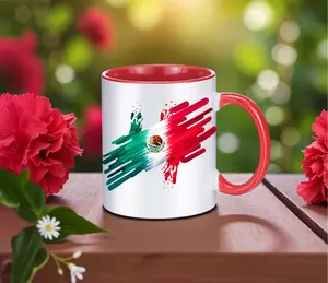 Mexico Pride 11 oz. Coffee Mug – Vibrant Brushstroke Flag Design