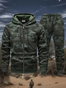 Men's sports suit,Your FW2025 Armor is HERE!  This Men's Camo Sports Set is for the WILD ones! Brand new camouflage print makes you feel like you're in the jungle. Perfect for the gym or street style this fall/winter. #MensFashion #CamoStyle #NewDrop