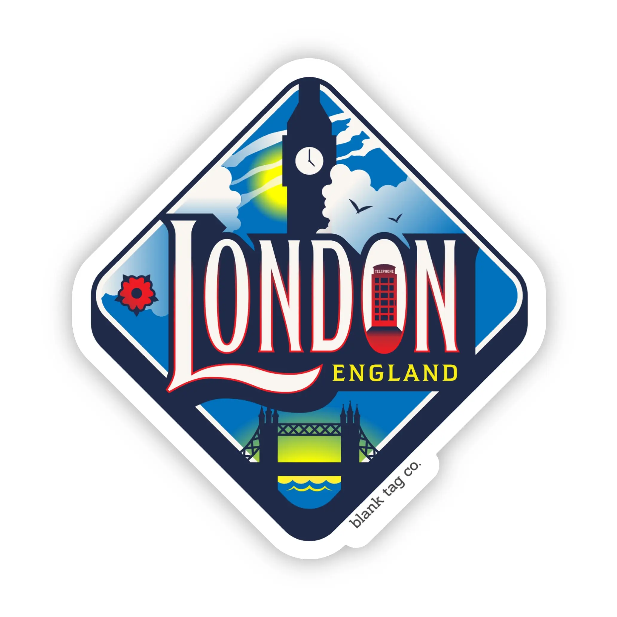 Blank Tag Co.® Waterproof Sticker - London City Badge