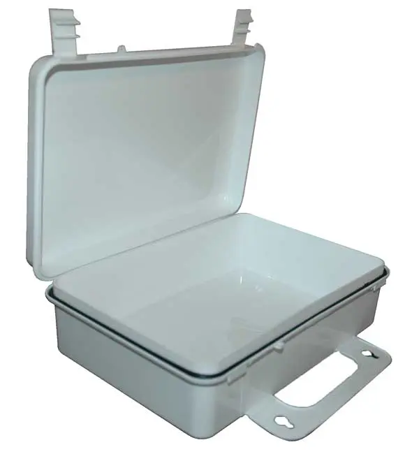 Penn 911-98000 Sturdy Hinge Plastic Portable Tool Kit Box, 6.5x9.5x3in Organizer Case with Sturdy Top & Bottom Sections for Tool Storage, Sturdy Top And Bottom Sections