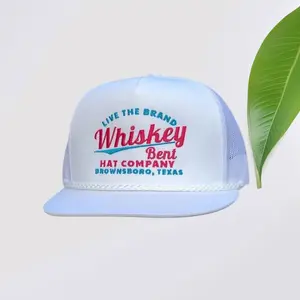 WHISKEY BENT HAT The Cali Adjustable Snapback Western Lifestyle Trucker Hat, High Profile Popular style baseball cap