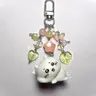 Handmade Beaded Keychain, Creative Anime Doll DIY Keyring, Multi-Color Heart Star Glass Beads, Best Gift for Him Her, Y2K Style, Trendy Cute Charms Keychain, Cool Keychains
