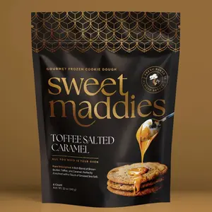 Brown Butter Toffee Salted Carmel - Premium Gourmet Cookie Dough - A Rich Blend of Brown Butter, Toffee and Caramel with a Touch of Smoked Sea Salt.