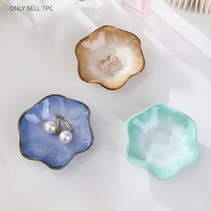 Cute Kiln-Fired Ceramic Jewelry Tray, Desktop Storage Dish Organiser for Various Jewellery and Small Items, Perfect Valentine's Day Gift, Home Decor Organiser, Home Organizer Storage