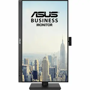 ASUS 24 1080P Video Conferencing Monitor (BE249QFK) - IPS, 100Hz, Frameless, Full HD Webcam, Mic Array, Speakers, Height Adjustable, Ergonomic Design, Eye Care, Wall Mountable,