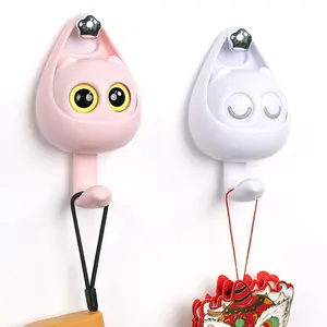 1PC Cute Animal Hooks Blinking Design ABS Plastic for Bedroom Bathroom Kitchen Living Room Wall Decorative Hangers