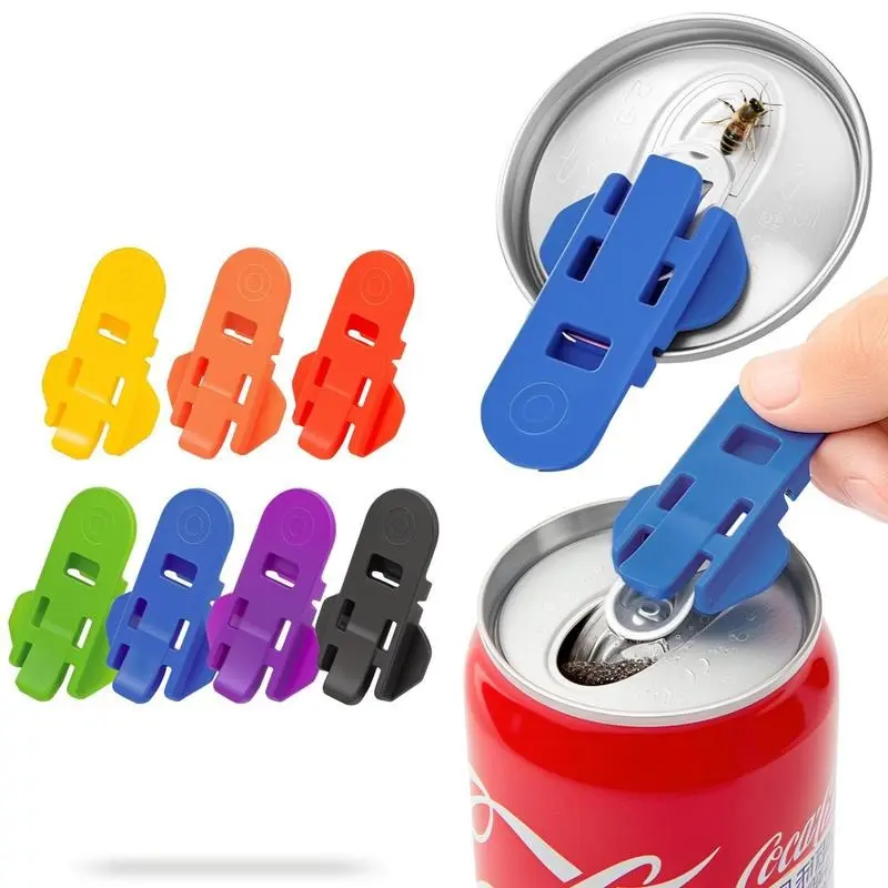 Easy Open Can Opener and Drink Protector Set, 10-Piece Travel Outdoor Pop Top Can Accessories, Ensure Beverage Safety