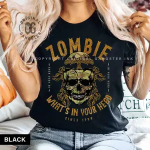 [Sale Up To 60%] Zombie Shirt, Comfort Colors T-Shirt, Oversized Rock Band Shirt