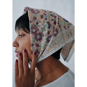 Gulbahar - Hand Block Printed Cotton Bandana
