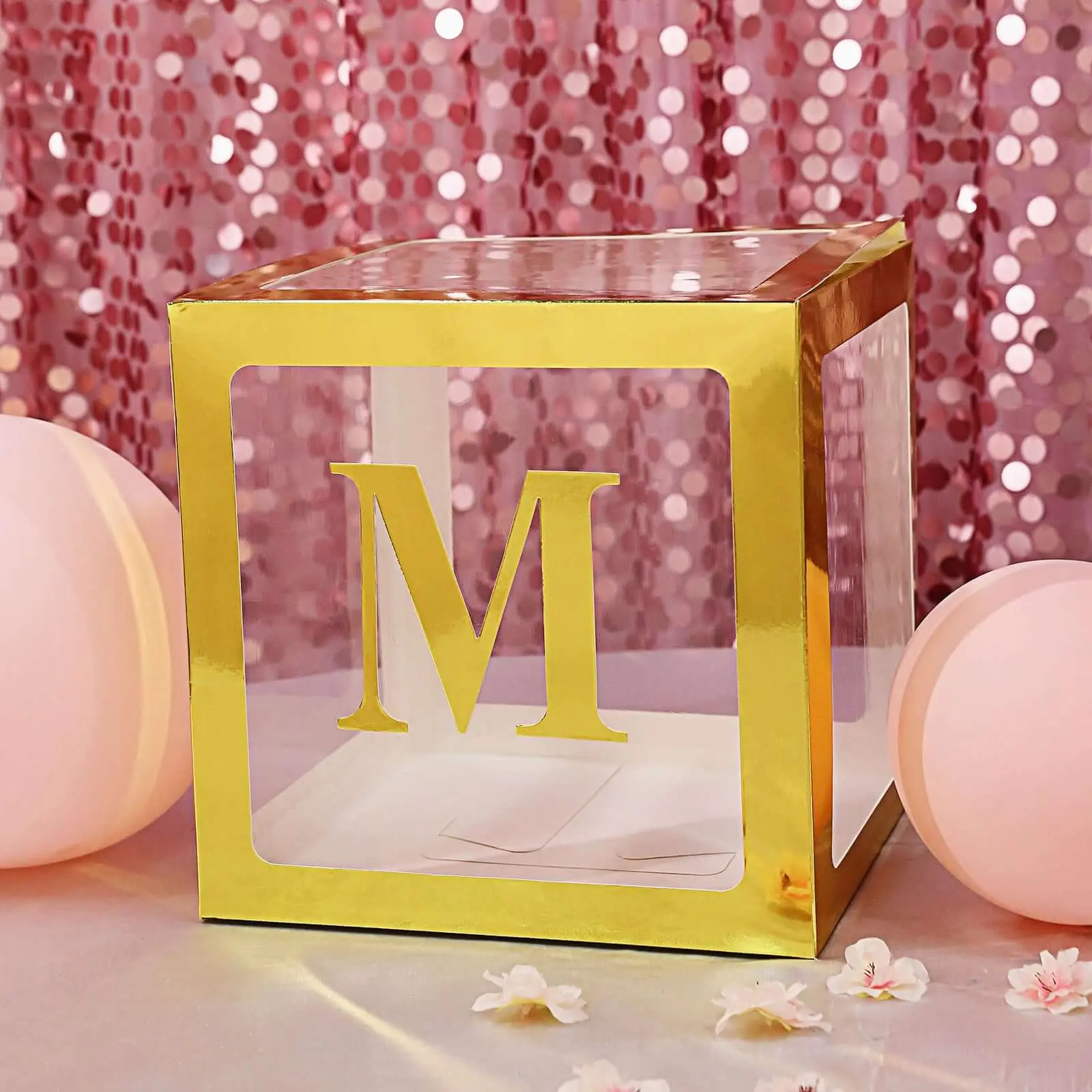 4 Pack 5" Metallic Gold Alphabet Sticker Banner - Customizable Stick-On Gold Letter M, Party Decor for Birthday Party Decorations, Letter Props Festive Backdrops & Banners