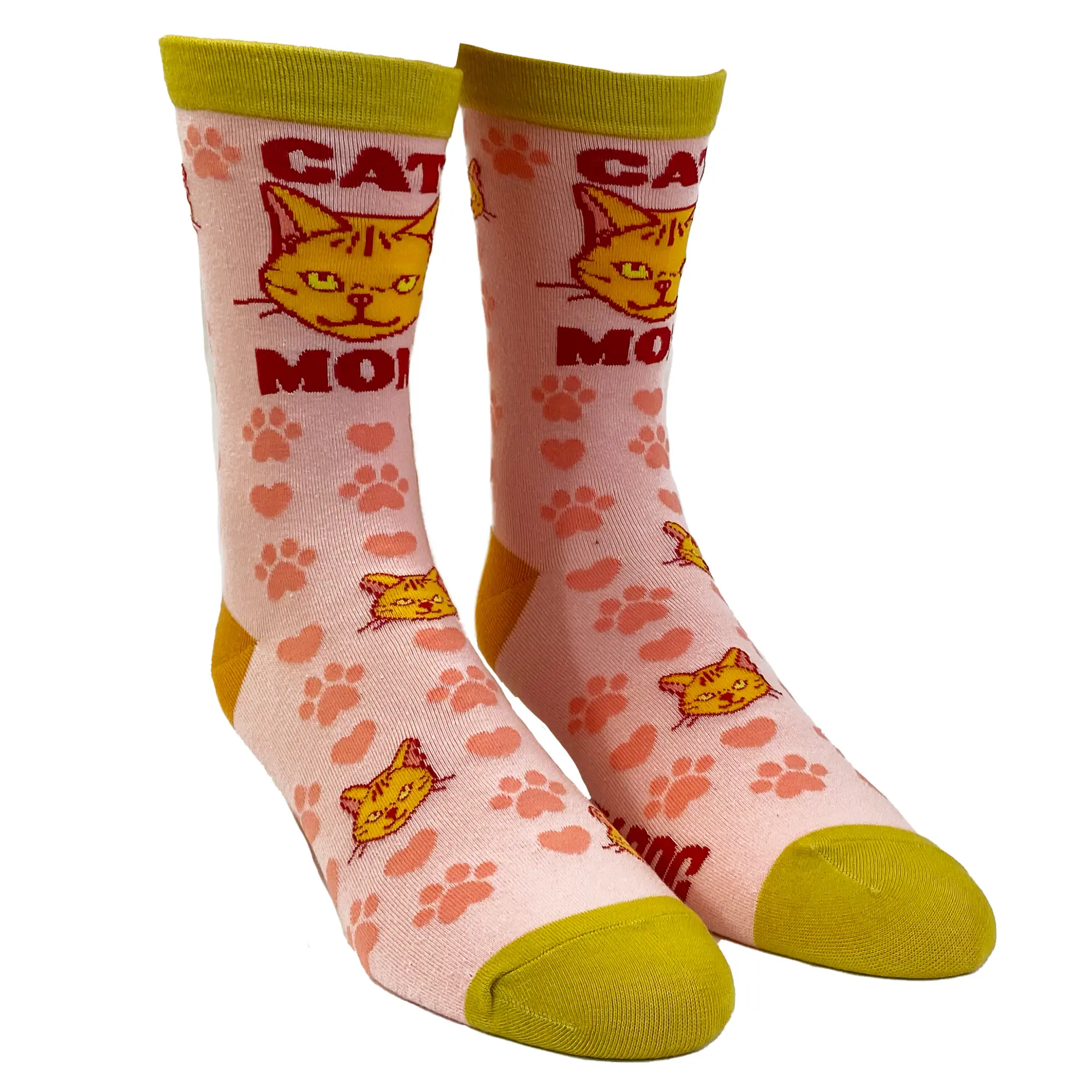 Women's Cat Mom Socks Funny Pet Kitty Animal Lover Mothers Day Graphic Footwear Funny Graphic Socks Comfortable Fitted Spandex Cotton