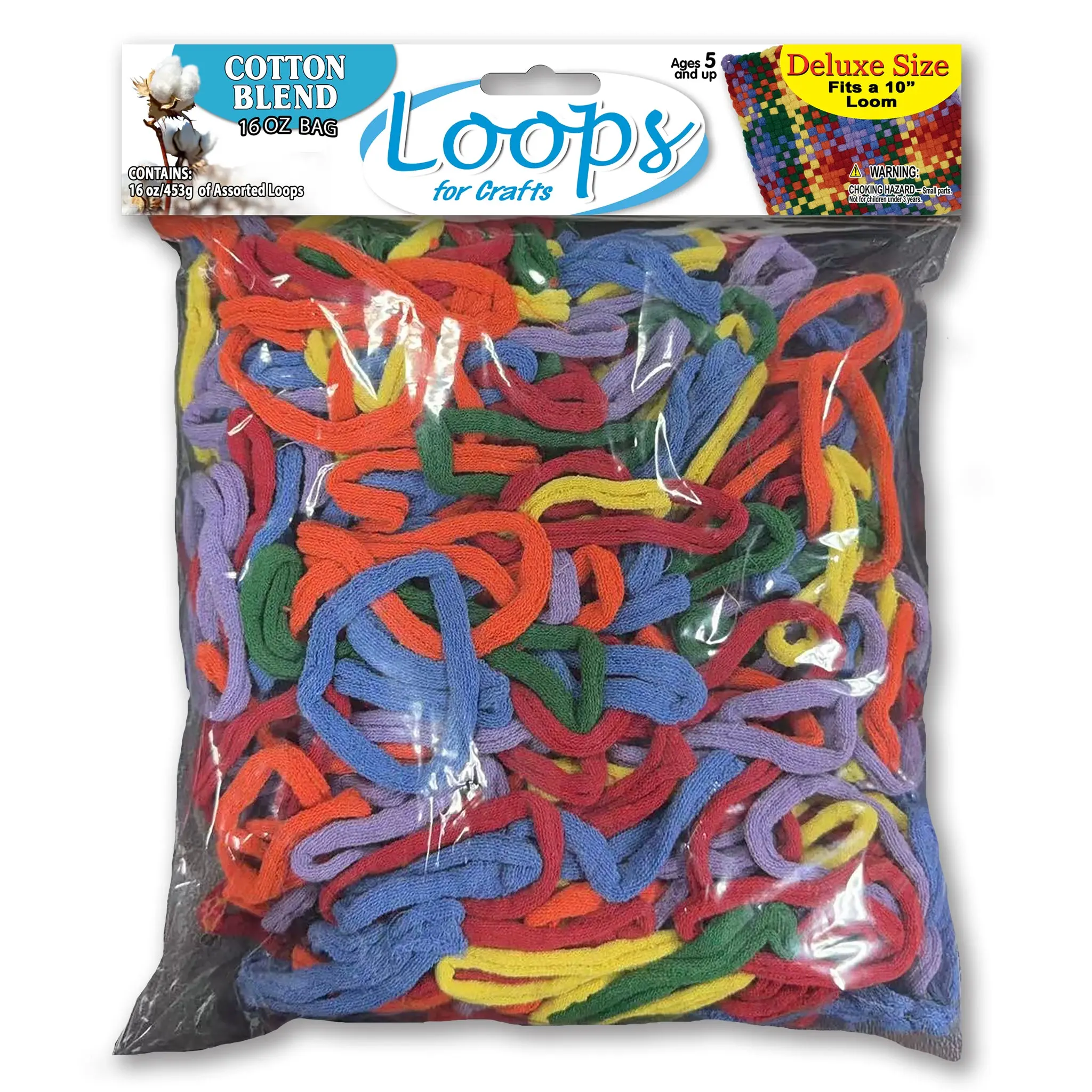 Cotton Blended Weaving Loops 16oz, for 10-Inch Loom, 3 Color Palettes, Potholder Weaving, Loom Crafts, Home Decor