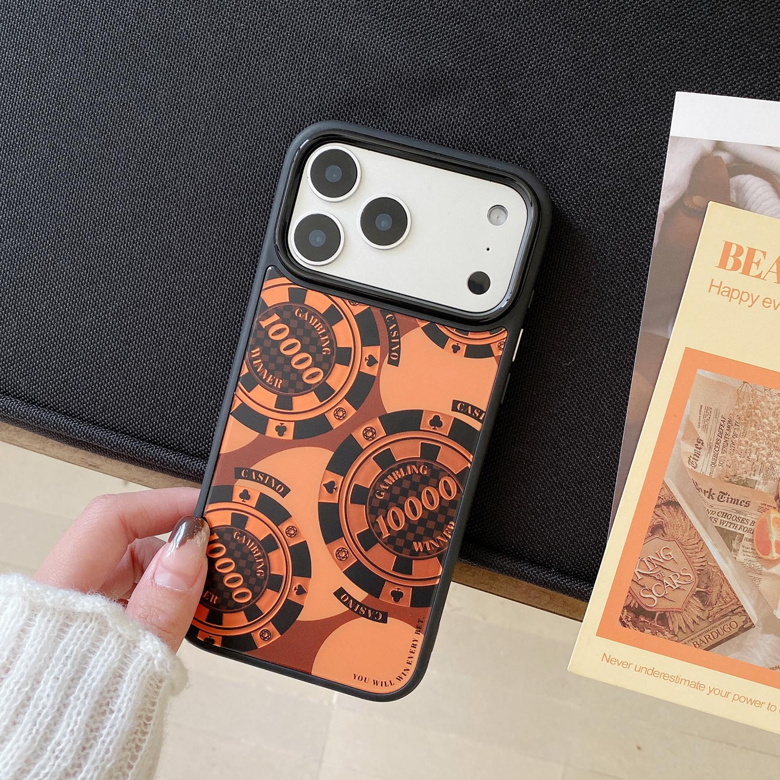 Personalized Shockproof Magnetic Phone Case — Featuring a Reflective Glitter Pattern Design. Compatible with iPhone 17, 16, 15, 14, 13, 12 (Max, Plus, Pro) Series. Drop-Resistant, Scratch-Proof, and Fade-Resistant; Includes Integrated Lens Protection.
