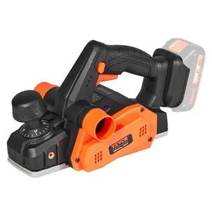 VEVOR Cordless Electric Hand Planer, 3-1/4" Width, 16500 RPM Handheld Wood Planer with 5/64" Adjustable Planing Depth HSS Blades Dual Side Dust Outlet, for Woodworking Wood Planing Surface Smoothing