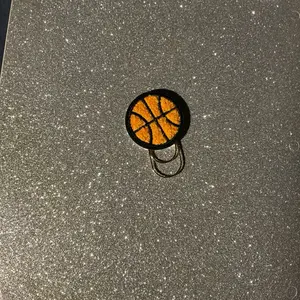 Basketball Paperclip Bookmark Charm - Sporty Planner Accessory Handmade Classic Design with Embroidered Details Strong Clip for Secure Page Holding Perfect Gift for Basketball Lovers