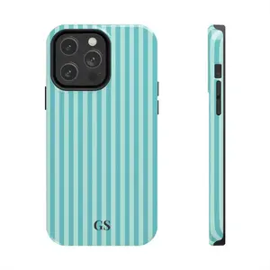 Personalized Blue Phone Case Custom Monogram iPhone Case Aesthetic Striped Phone Case Summer Coastal Phone Case Preppy Phonecase Blue Beachy gift for her men's cool gadgets iphone 17 pro max cases girls