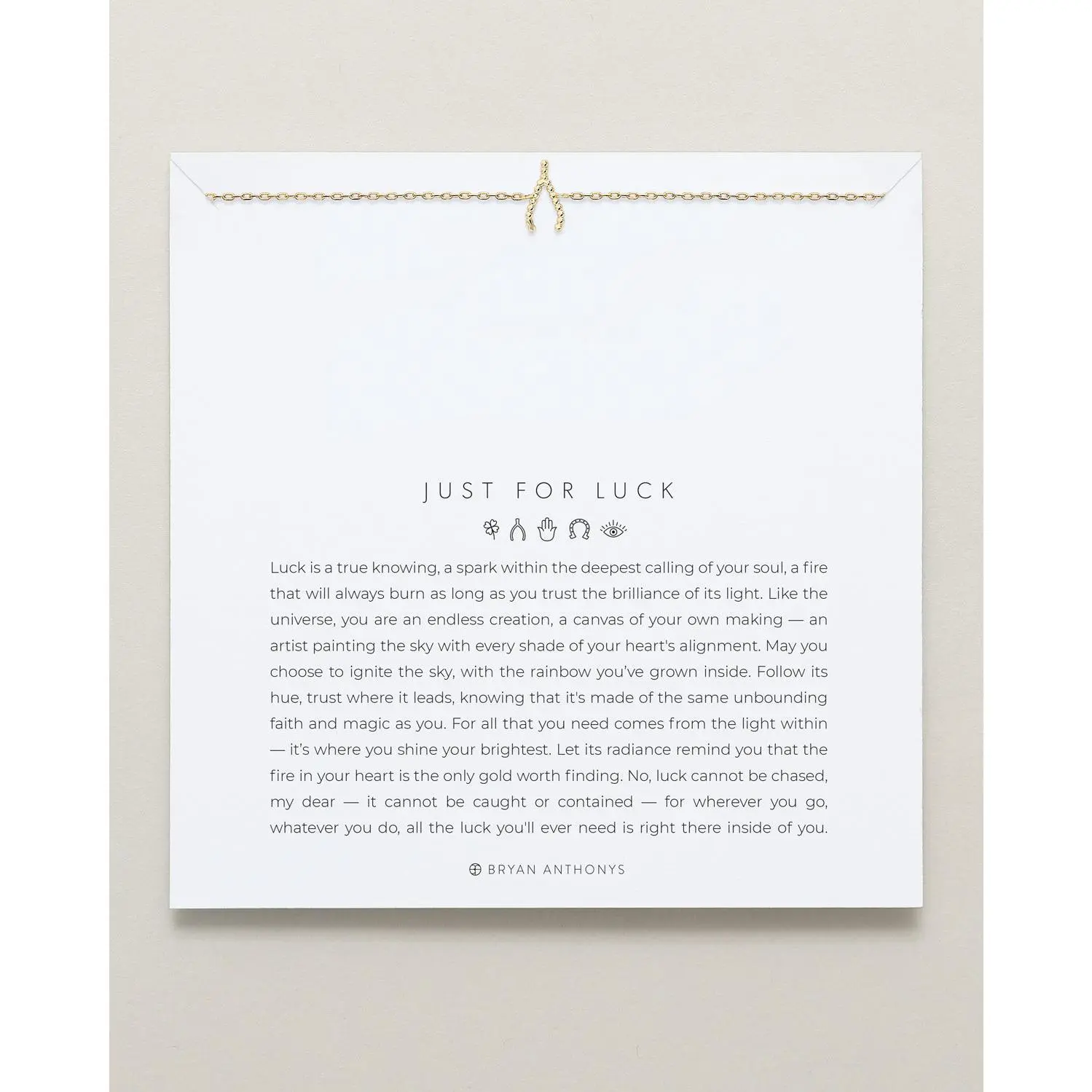 Just For Luck Wishbone Necklace