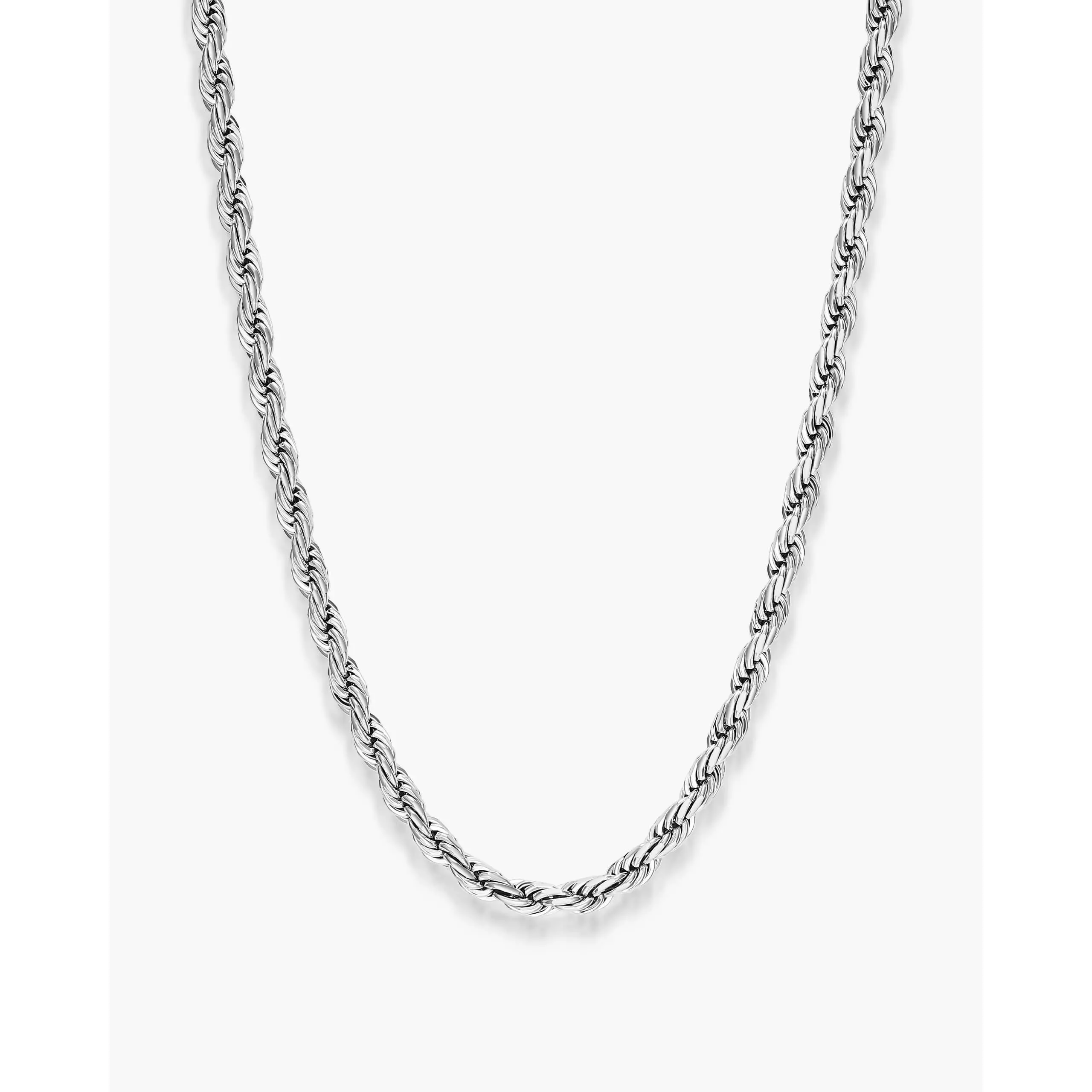 JAXXON Rope Chain 3mm - Silver - Waterproof - Box Clasp