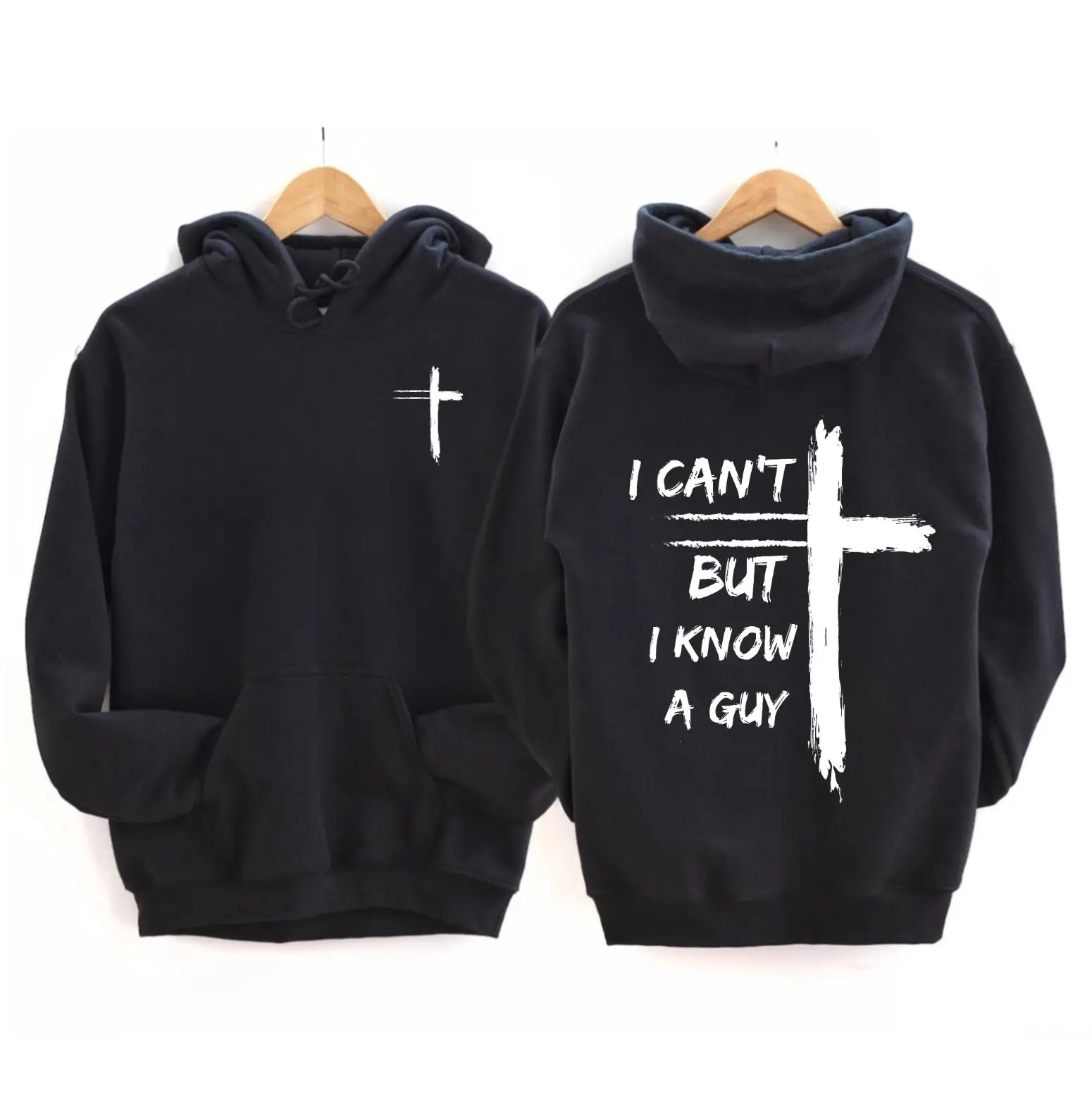 I Can't But I Know A Guy Hoodie, Retro Vintage Christian Sweatshirt, Christian Cross Sweatshirt For Men and Women Hoodie - Sweatshirt
