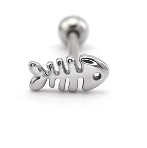 Fishbone Tongue Nail, niche personality, cute, simple, piercing jewelry, sweet tongue Nail