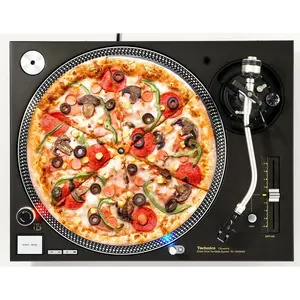 DJ Music Accessories Margherita Pizza Vinyl Memorabilia 12" inch Slip Mat Turntable Slipmat DJ Platter Pad