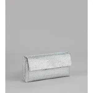 Crystal Hour Square Rhinestone Clutch