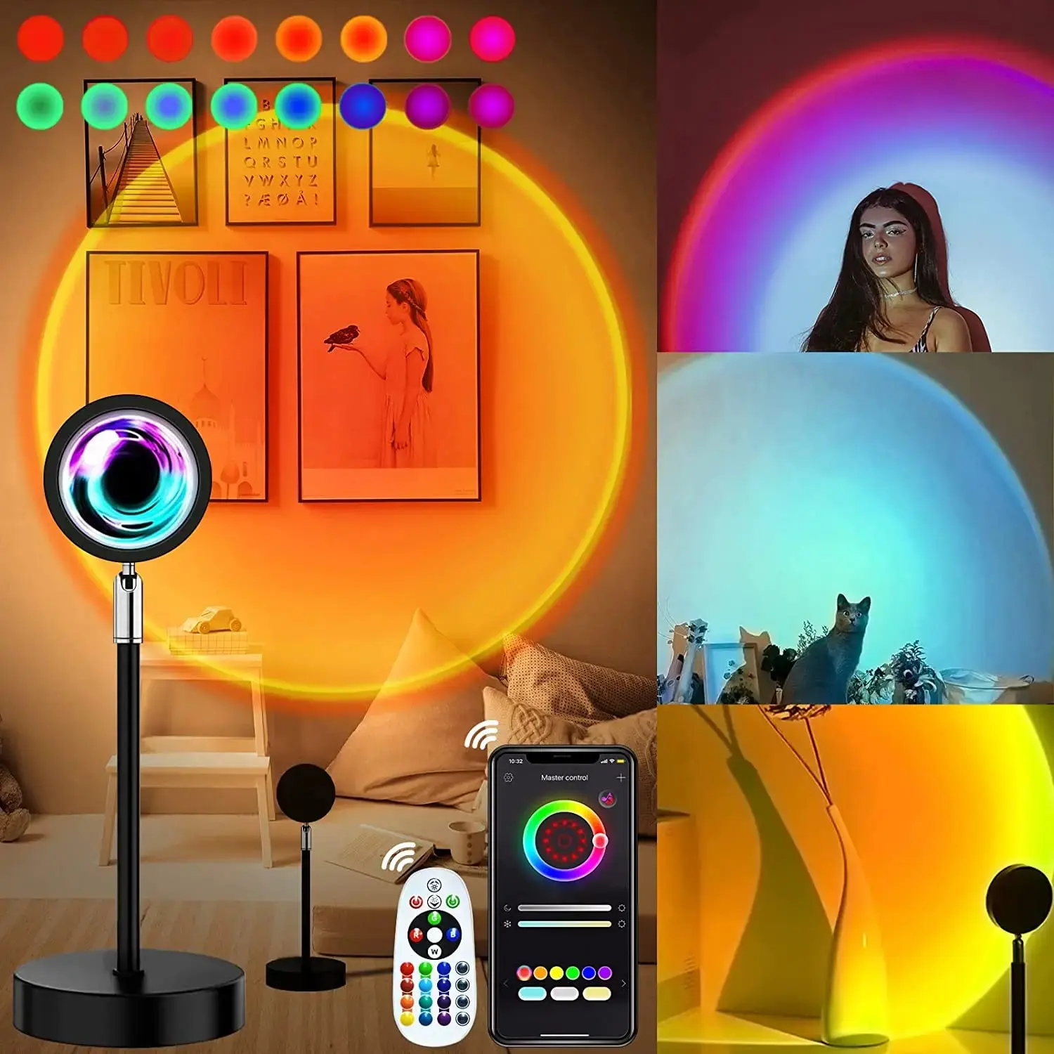 Sunset Lamp Mini Projector Smart Bluetooth Cozy Corner