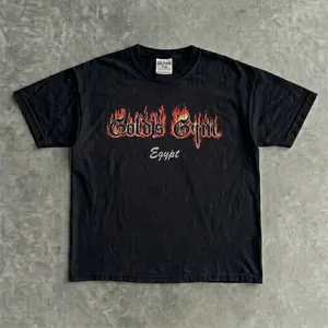 Gold’s Gym Flame Graphic T-Shirt – Vintage Fitness Streetwear Workout Tee Unisex tiktokshopspringglowup