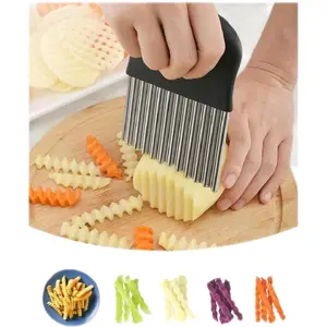 Stainless Steel Vegetable Slicer with 8 Blades for Easy Cutting of Potatoes Carrots and More Kitchen Tool