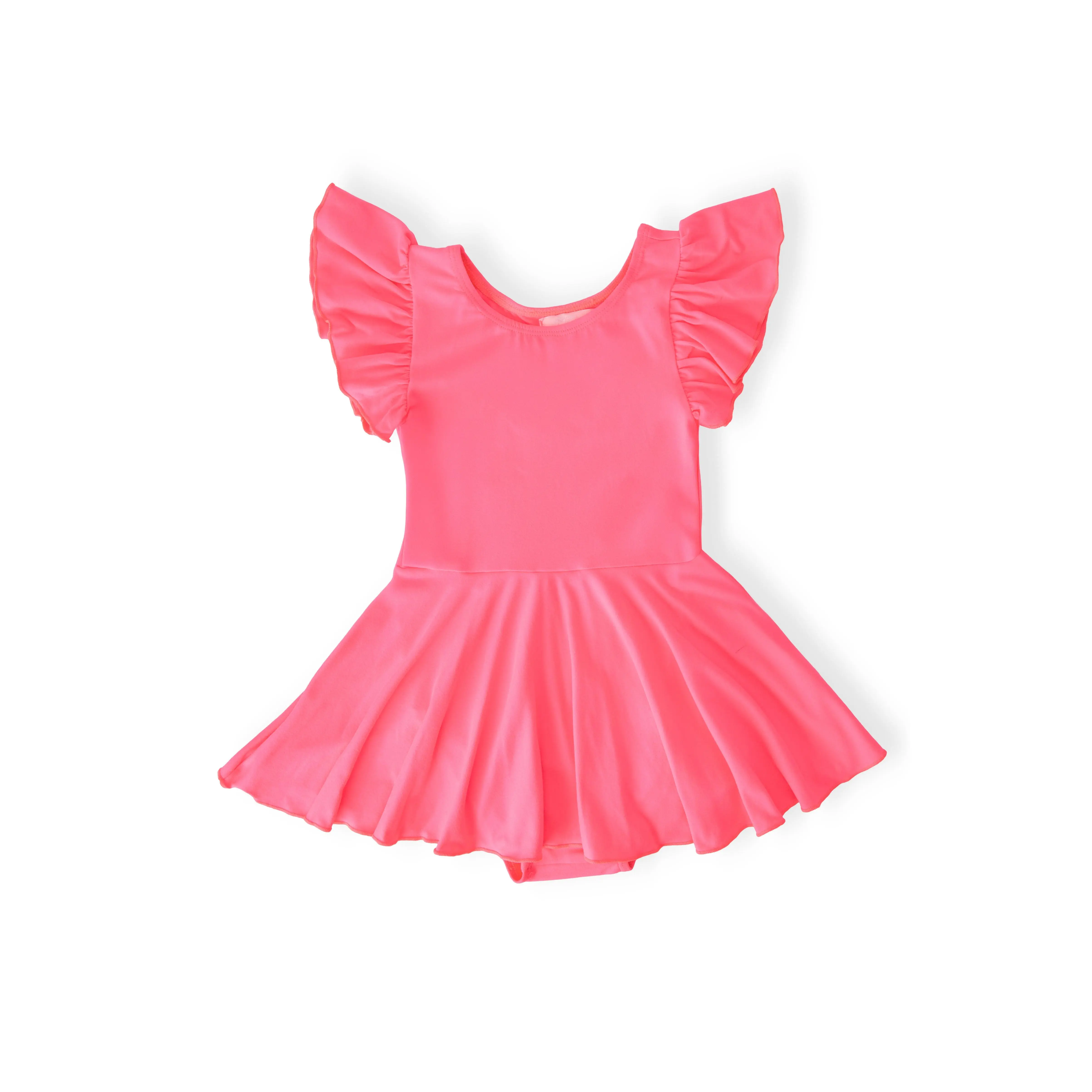 Neon Pink S/S Twirl Leotard
