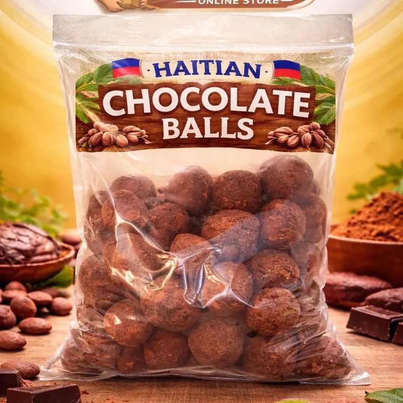 Haitian Chocolate Balls, 60-Pack Rich & Smooth Flavored Confections - Dessert, Snack