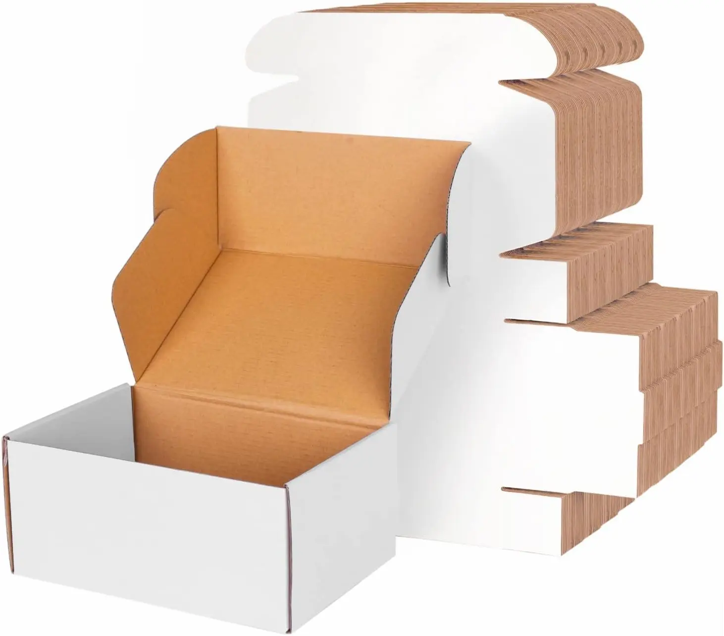 6x4x3 White Cardboard Boxes 30 Pack Small Shipping Boxes for Small Business Mailing, Corrugated Packaging