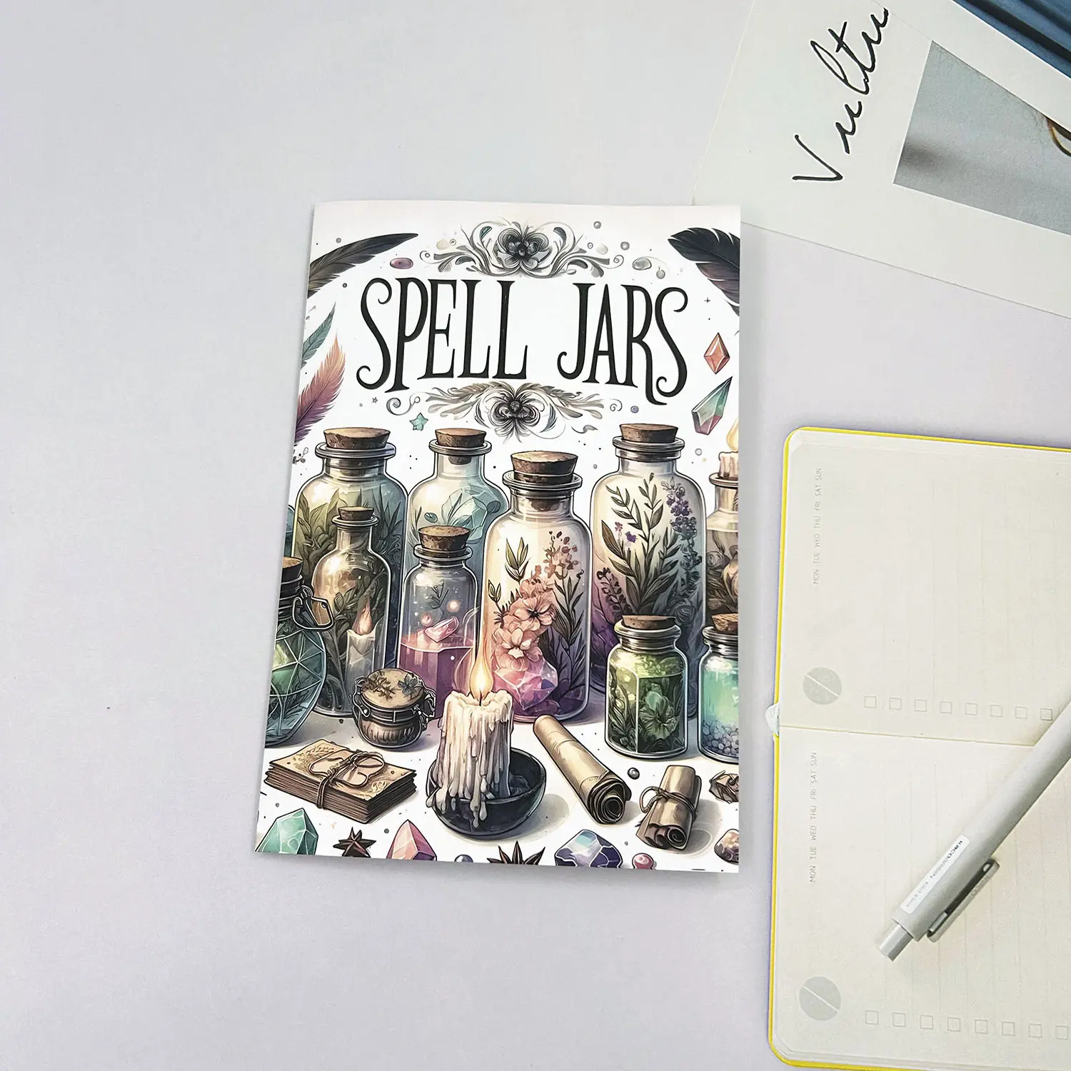 A5 Magic Spell Jar Kit, Collect 20 Powerful Customizable Spells, Includes Real Ingredients & Step-By-Step Guide, Create Your Unique Magic Potion, Crafts