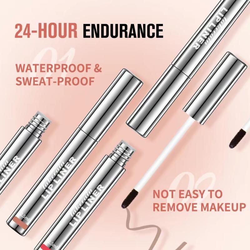 Shop Clearance Valentine's Day Gifts 4Pcs Peel Off Lip Liner Stain Set Waterproof Nude Matte Lip Tint Non Fading 24H Color Hold for All Skin Types Eyeliner