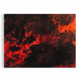 Red Nebulae Original Painting