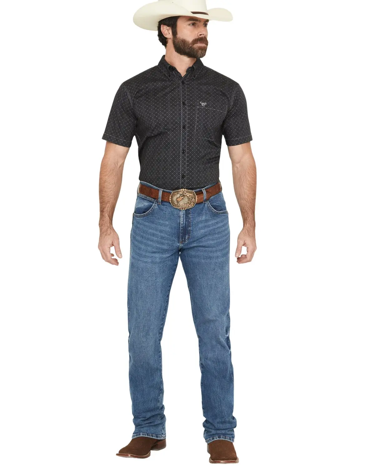 Wrangler Men's Retro Men'S 77Mwz Gunter Medium Wash Slim Bootcut Stretch - 112378855
