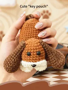 🐶 Adorable Crochet Dog Key Pouch 🧶 | Trendy Bag Charm for Tote/Backpack | Practical Key Storage + Cute Bag Decor | 2026 Must-Have Small Accessories