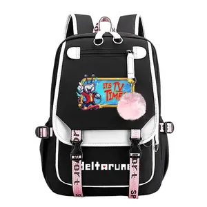 Deltarune Trendy Youth Laptop Backpack – Large-Capacity Travel & School Bag for Commuting, Camping & Daily Use, Durable Stylish Design, Perfect Gift for Boys & Girls 11.4” × 18.1”